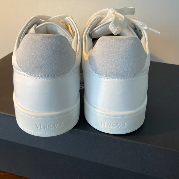 Versace Women's Greca Low Top White and Grey Sneakers, 1012657, Sizes 37, 38 - Picture 6 of 16